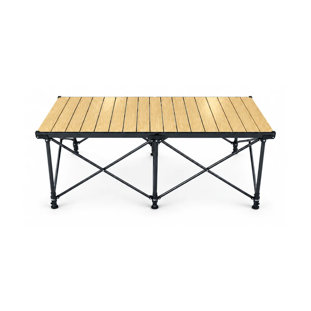 Compact-Folding Height-Adjustable Roll-Top Table — SKU HW-TY017006