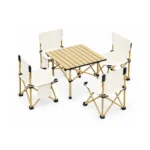 Five-Piece Square Camping Table and Chair Set — SKU HW-TY035002