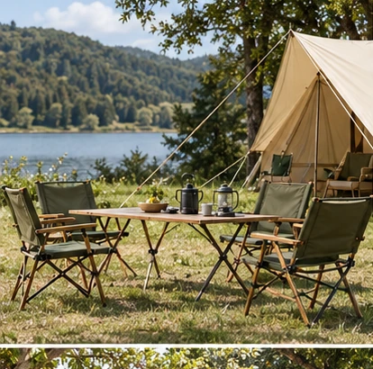 Concept illustration: camping furniture