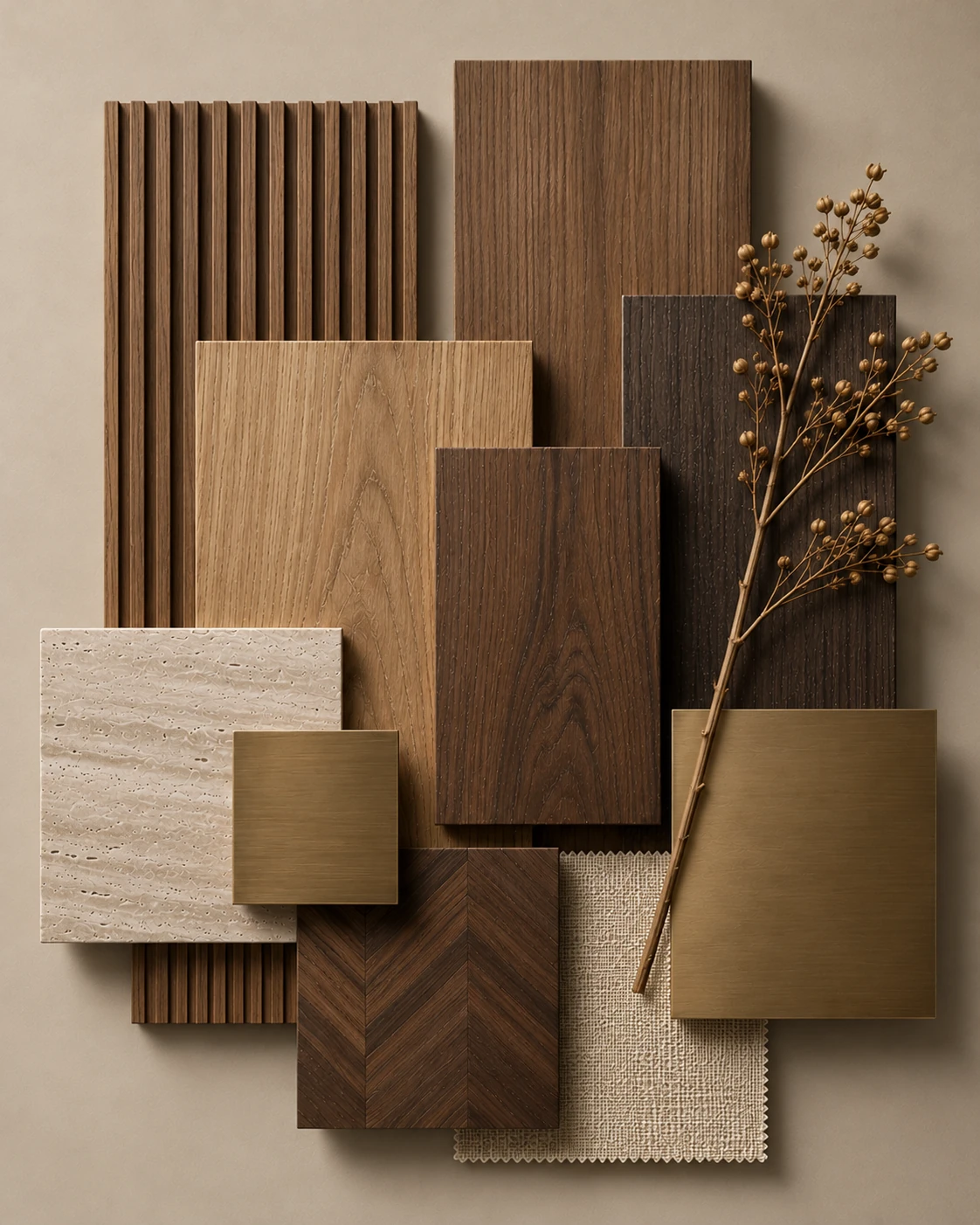 Neutral furniture finish samples